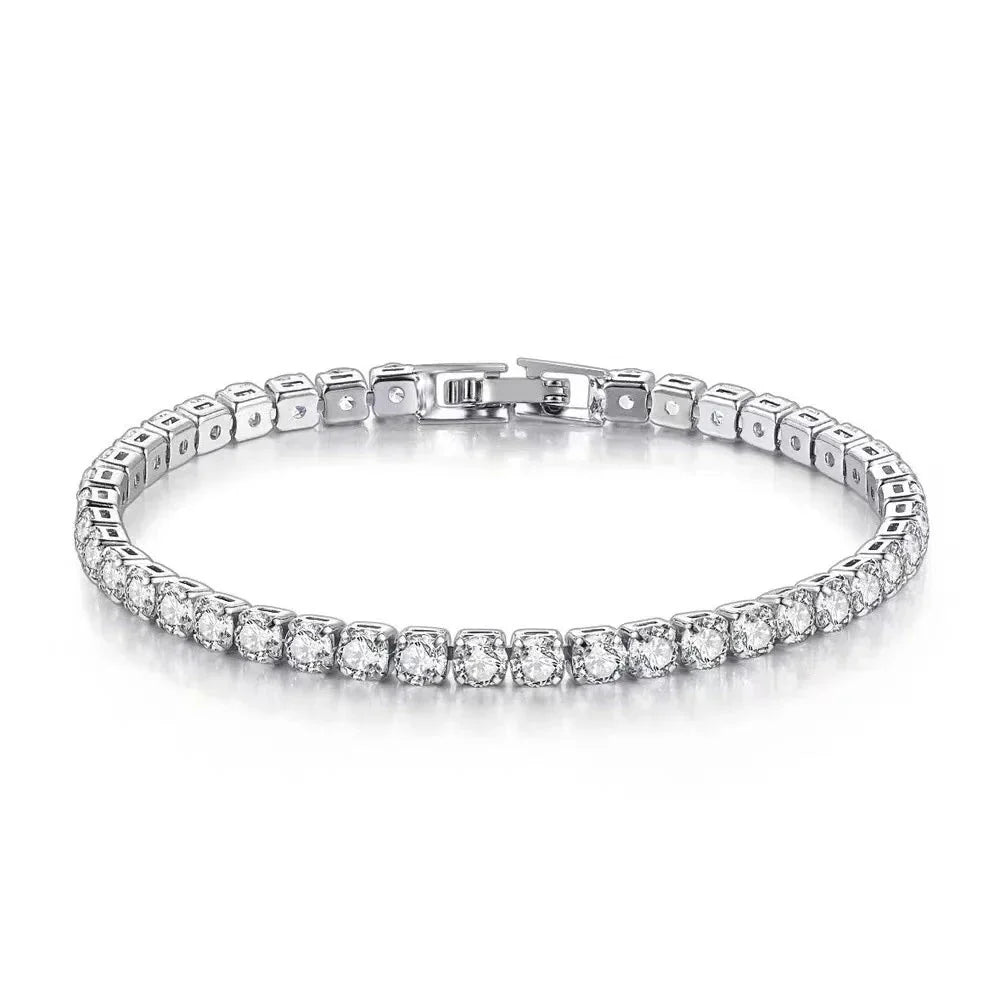 S925 Sterling Silver Zirconia Tennis Ball Bracelet